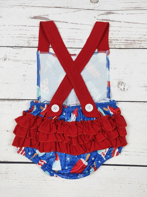 Popsicle Fourth of July Baby Bubble Romper
