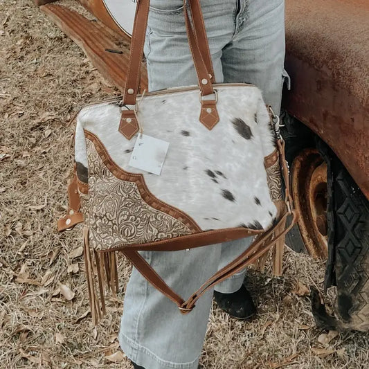Tooled Leather Myra Cowhide Bag