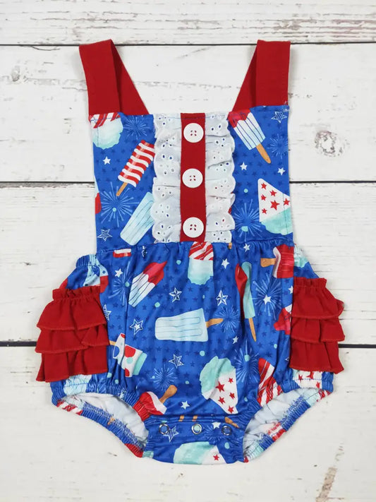 Popsicle Fourth of July Baby Bubble Romper